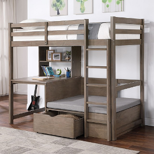 Item # LB093 - Finish: Warm Gray<br><br>Dimensions: 78 3/8 L X 43 3/4 W X 68 3/4 H