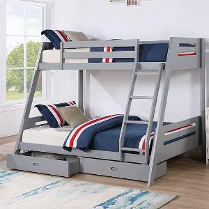 TF Bunkbed 112 - Finish: Gray<br><br>Available in White<br><br>Dimensions: 87 W X 58 D X 65 H 