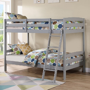 TT Bunkbed 095 - Finish: Gray<br><br>Available in White<br><br>Dimensions: 78 W X 43 D X 59 H