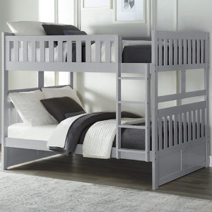 FF Bunkbed 030 - Finish: Gray<br><br>Available in Twin/Twin & Twin/Full<br><br>Dimensions: 78 x 56.5 x 65.5 H