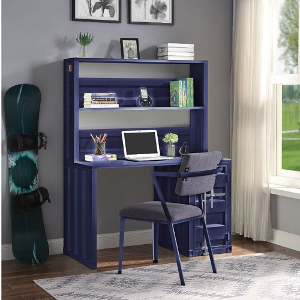 Desk 033 - Finish: Blue<br><br>Available in Red, White & Gunmetal<br><br>Dimensions: 47 L X 24 W X 60 H