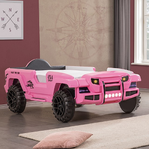 Item # 019CARBED - Finish: Pink<br><br>Available in Black<br><br>Dimensions: 84 5/8 L X 51 1/8 W X 27 1/8 H
