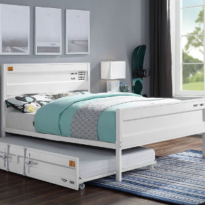 Full Bed 222 - Finish: White<br><br>Dimensions: 79 L X 56 W X 44 H