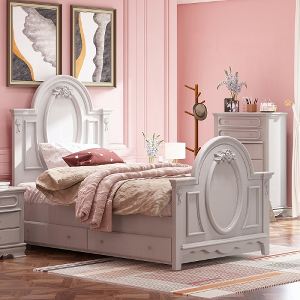 Twin Bed 010 - Finish: Gray<br><br>Available in Full Size<br><br>Dimensions: 81 L X 43 W X 57 H