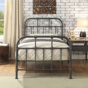 Twin Bed 030 - Finish: Sandy Gray<br><br>Available in Full Size<br><br>Dimensions: 80 L X 43 W X 45 H