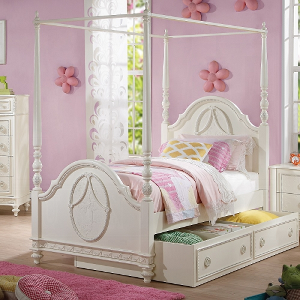 Full Bed 238 - Finish: Ivory<br><br>Available in Full Size<br><br>Dimensions: 82 L X 44 W X 78 H