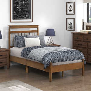 Twin Bed 060 - Finish: Chestnut<br><br>Available in Full Bed<br><br>Dimensions: 41.5 x 78.5 x 47 H