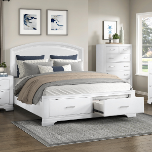 Full Bed 248 - Finish: White<br><br>Available in Full Size<br><br>Dimensions: 57.5 x 81.5 x 50H