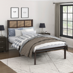 Twin Bed 098 - Finish: Dark Bronze<br><br>Available in Full Size<br><br>Dimensions: 56.5 x 77.5 x 44 H
