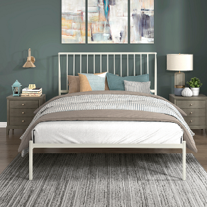 Full Bed 255 - Finish: White<br><br>Available in Black<br><br>Available in Full Size<br><br>Dimensions: 41 x 81.5 x 46.5H