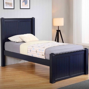 Twin Bed 016 - Finish: Blue<br><br>Available in Twin Size<br><br>Available in White, Espresso, Black & Grey Finish<br><br><b>Storage Unit & Trundle Sold Separately</b><br><br>Dimensions: 43 W x 83 L x 49-1/2 H