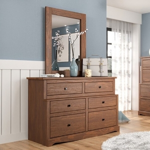 Dresser 003 - Finish: Rustic Mahogany<br><br>Available in Rustc Gray & Rustic White Finish<br><br>Dimensions: 52 W X 20.5 D X 34 H
