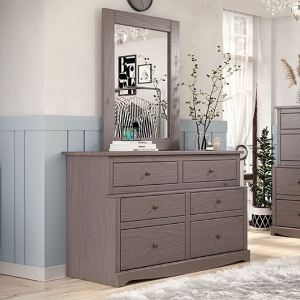 Dresser 004 - Finish: Rustic Gray<br><br>Available in Rustic Mahogany & Rustic White Finish<br><br>Dimensions: 52 W X 21 D X 34 H
