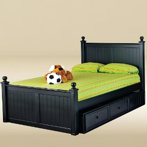Item # A0028TR - Finish: Black<br><br>Available in Twin Size<br><br>Blue, Espresso, White & Grey<br><br>Dimensions: 83 L x 58 W x 43 H