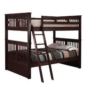 FF Bunkbed 010 - Finish: Espresso<br><br>Available in Grey & White Finish<br><br><b>Storage & Trundle Sold Separately</b><br><br>Dimensions: 59 W x 83 L x 71 H 