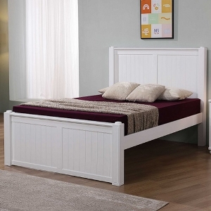 XL Full Bed 001 - Finish: White<br><br><b>Full XL</b><br><br>Available in Black, Grey, Espresso & Blue Finish<br><br></b>Storage & Trundle Sold Separately</b><br><br>Dimensions: 58 W x 87 L x 49-1/2 H