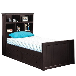 Captains Bed 006 - Finish: Espresso<br><br>Available in Full Size<br<br>Available in Gray, Blue & White