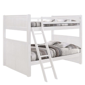 XL Full Bunkbed 001 - Finish: White<br><br>Available in Espresso, Gray, Black & Blue<br><br>Dimensions: 59 W x 87 L x 71 H
