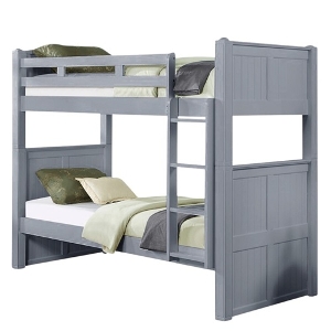 XL Twin Bunkbed 009 - Finish: Gray<br><r>Available in Espresso, Black, White & Blue<br><br>Dimensions: 43 W x 87 L x 71 H