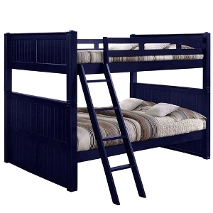 XL Full Bunkbed 003 - Finish: Blue<br><br>Available in Espresso, Gray, White & Black<br><br>Dimensions: 59 W x 87 L x 71 H