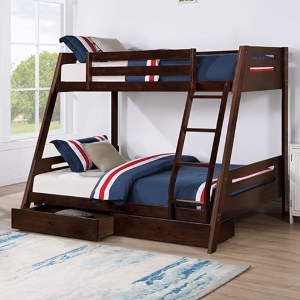 TF Bunkbed 127 - Finish: Espresso<br><br>Available in Gray, White & Black Finish<br><br>Dimensions: 79 W X 61 D X 65 H
