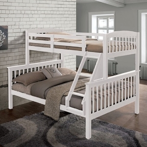 TF Bunkbed 131 - Finish: White<br><br>Available in Gray, Dark Cherry & Dark Walnut Finish<br><br>Dimensions: 60 W X 81 D X 68 H