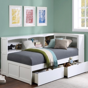 Item # A0086CPT - Finish: White<br><br>Dimensions: 53.5 x 88.5 x 37.5H
