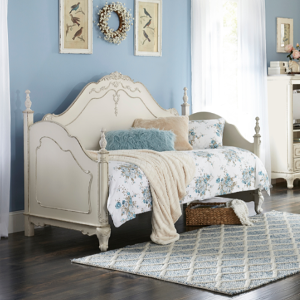 002 Daybed - Finish: White with Gray Rub-Through Finish<br><br>Dimensions: 41 x 81.5 x 56H