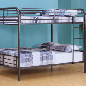 Item # A0308MBB - Finish: Gunmetal <br><br>Available in Twin/Twin Bunk Bed<br><br>Available in Dark Brown Finish<br><br>Dimensions: 79