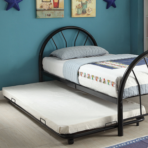 Item # 249TR Full Black Metal Trundle - Finish: Black<br><br>Bed Sold Separately<br><br>Dimensions: 73