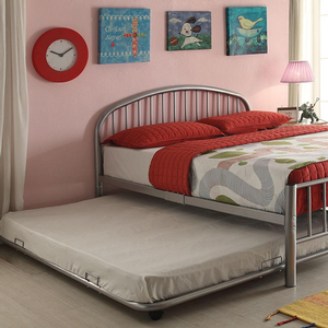 Item # 252TR Full Metal Trundle in Silver - Finish: Silver<br><br>Bed Sold Separately<br><br>Dimensions: 73