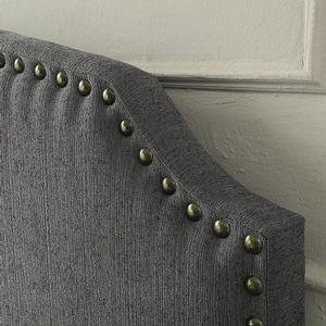 Item # 264HB Nailhead Trim Headboard in Gray