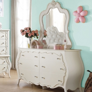 Item # A0278M - Finish: Pearl White<br><br>Dresser Sold Separately<br><br>Dimensions: 37
