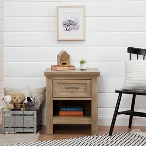 NS Baby 002 - Finish: Driftwood<br>Available in Linen White<br>Assembled dimensions: 22.0L x 19.01W x 25.04H<br>Assembled weight: 48.4 lbs
