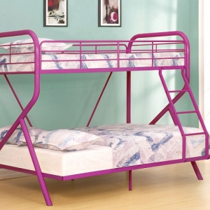 M Bunkbed 081 - The bunk bed has been designed for the utmost safety, providing full-length guardrails and a ladder that attaches to the frame