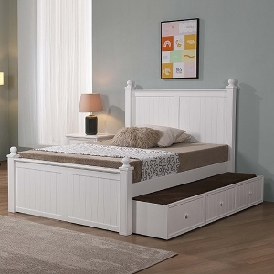 Full Bed 022 - Finish: White<br><br>Available in Twin Size<br><br>Available in Blue, Espresso, Black & Grey<br><br>Dimensions: 58 W x 83 L x 49-1/2 H