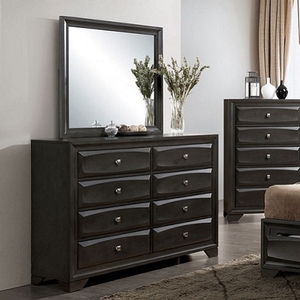 Item # 278DR - Style Transitional<br>
Color/Finish Gray<br>
Material Solid wood, wood veneer, others<br>
Hardware Nickel square knob<br>
Product Dimension<br>
Dresser 58 1/4
