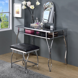 Item # 933V - Finish: Black PU/Chrome<br><br>