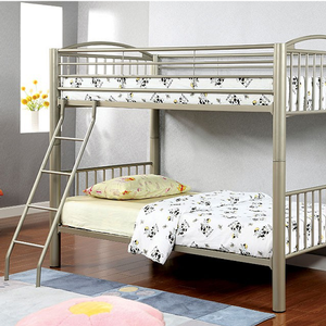 Item # A0313MBB - Finish: Metallic Gold<br><br>Available in Twin/Twin & Twin/Full Bunk Bed<br><br>Dimensions: 79 3/8