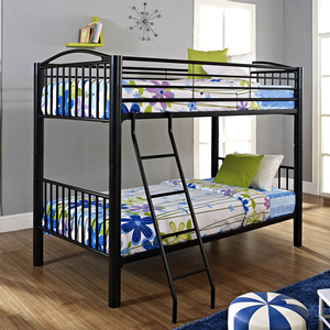 Item # A0315MBB - Finish: Black<br><br>Twin/Twin Bunk Bed<br><br>