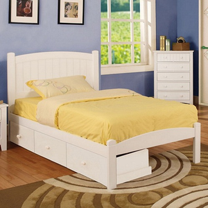 Platform 001 - Finish: White<br><br>Dimensions: 79 L x 41 3/4 W x 45 H