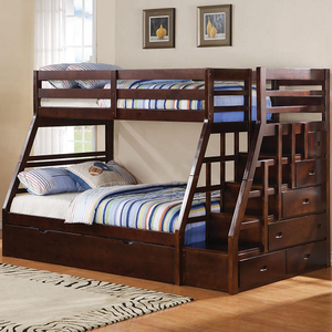 TF Bunkbed 027 - Finish: Espresso<br><br>Available in White Finish<br><br>Dimensions: 98 L X 56 W X 65 H