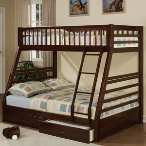 TF Bunkbed 082 - Finish: Espresso<br><br>Available in Twin XL / Queen Size<br><br>Available in White & Gray<br><br>Dimensions: 79 L X 56 W X 65 H