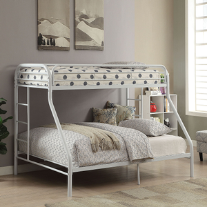 TQ Bunkbed 023 - Finish: White<br><br>Available in Black, Blue & Silver Finish<br><br>Available in Twin/Full<br><br>Dimensions: 84