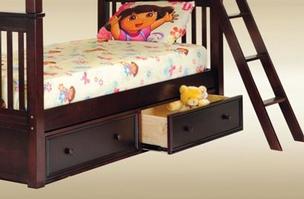 1602WA 2 Drawer Underbed Unit in Walnut 