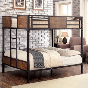 Item # A0224MBB - Industrial Inspired Design<br><br>Nailhed Accents<br><br>Attached Ladder<br><br>Wood Panels<br><Br>Full Metal Construction<br><br>