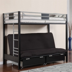 M Bunkbed 089 - Contemporary Style<br><br>Optional Drawers & Side Ladder<br><br>Full Metal Construction<br><br>