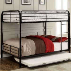 M Bunkbed 036 - Available in Gun Metal<br><Br>Metal Upper Safety Rails<br><Br>Detachable Bunk Bed<br><Br>Sturdy Metal Construction<br><Br>Mattres Ready<br><Br>