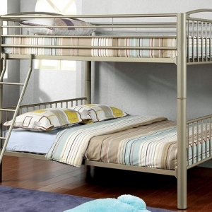M Bunkbed 037 - Finish: Metallic Gold<br>Dimensions: 79 3/8