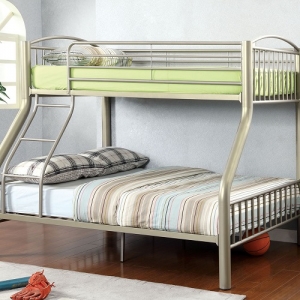 M Bunkbed 039 - Finish: Metallic Gold<br>Dimensions: 79 3/8
